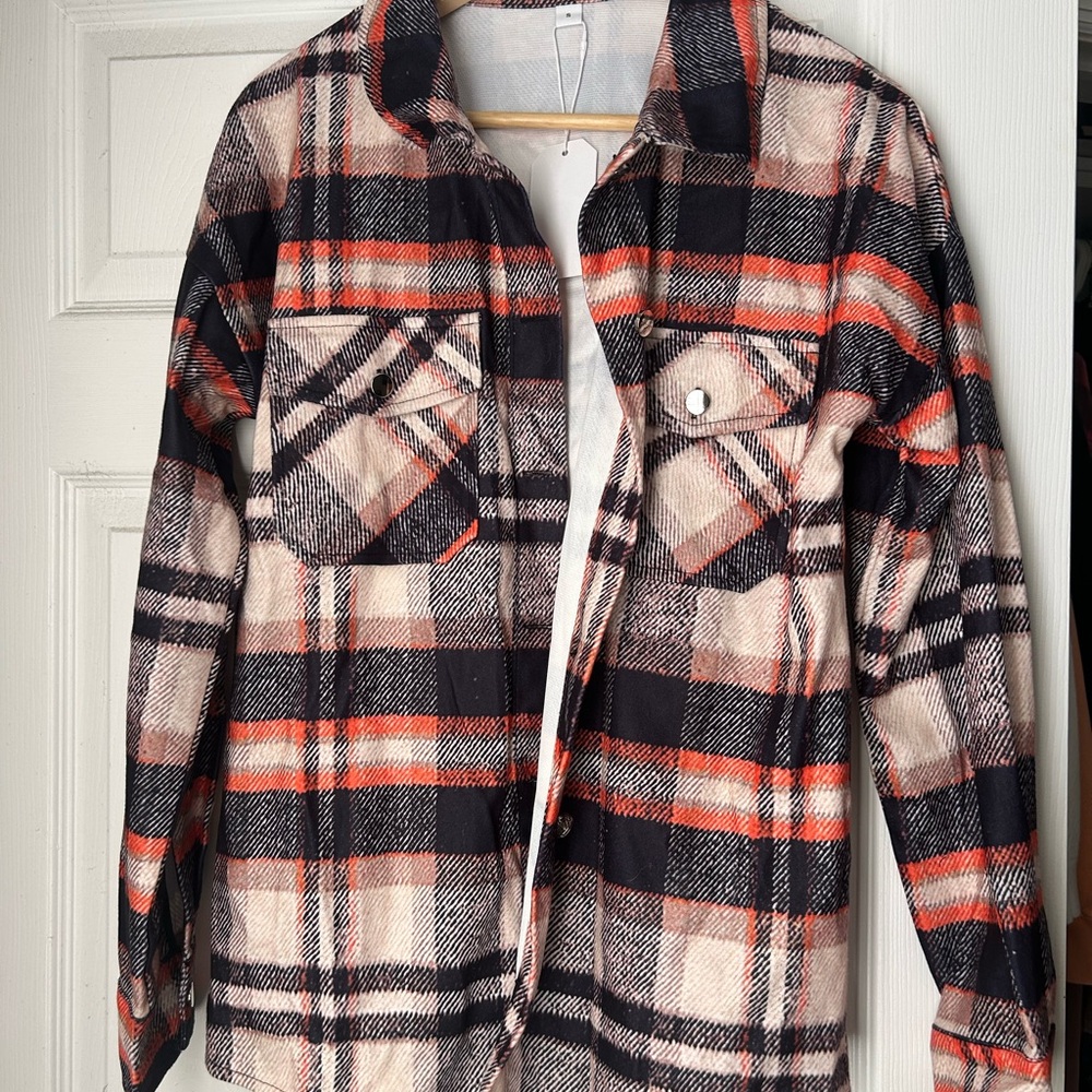 Plaid style button up shirt